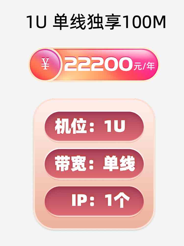 中山单线100M服务器托管价格